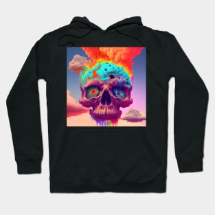 Skull Colorful Clouds Hoodie